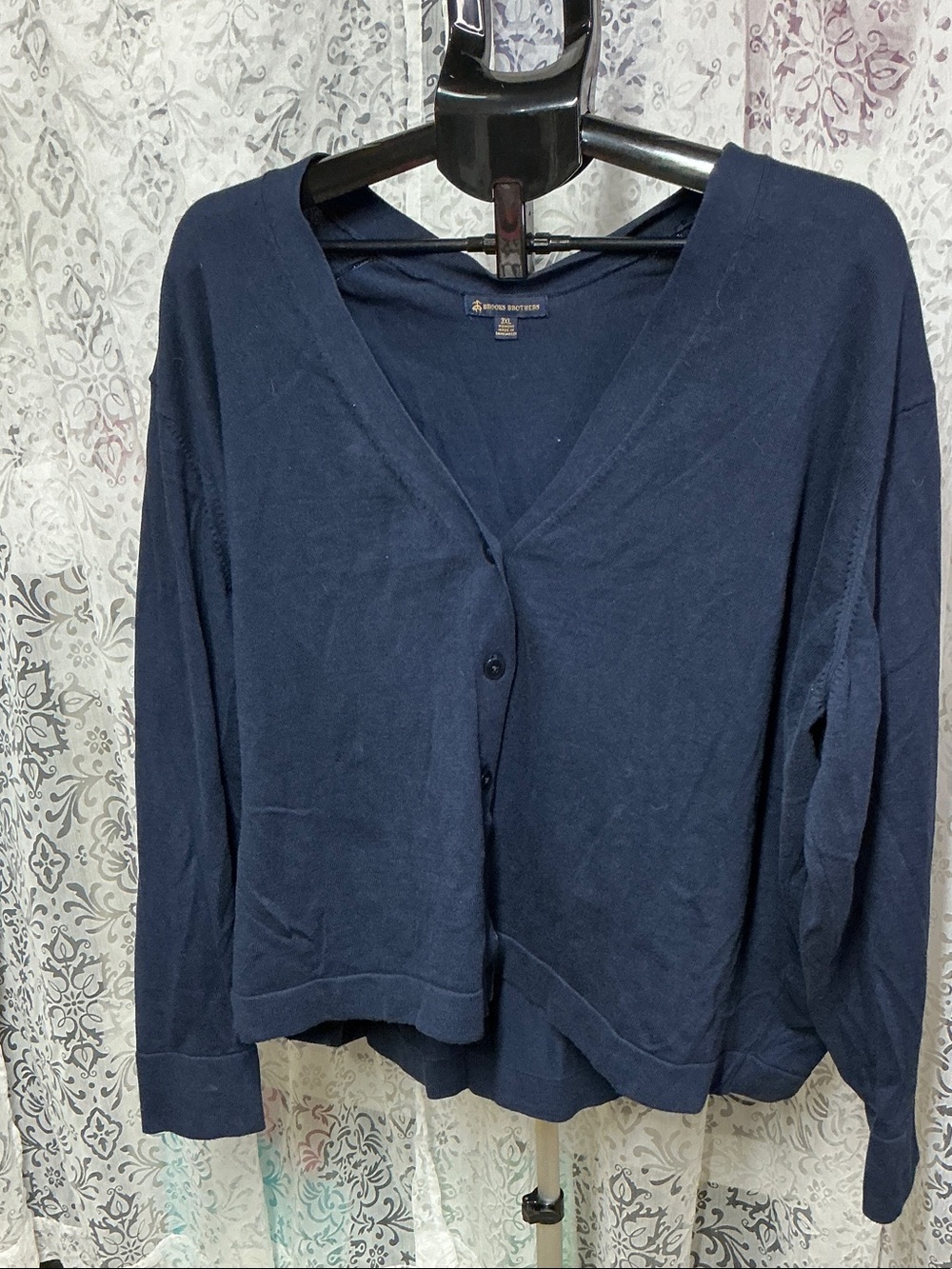 ❤️ Brooks Brothers Women’s 3XL Navy V-Neck Cardigan